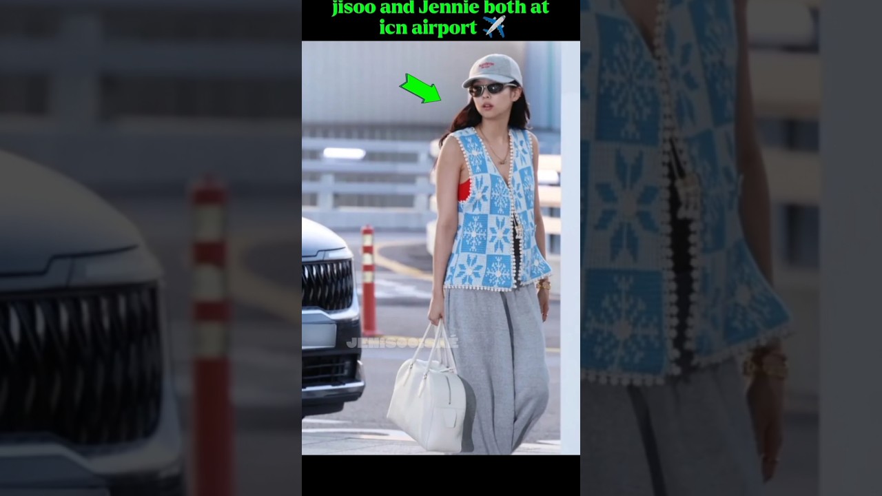 Jennie and jisoo at icn airport ✈️#youtubeshorts #jenniekim #jisoo