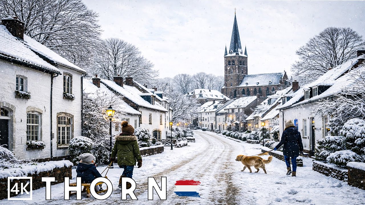 Thorn Netherlands  | The White Village in a Winter Wonderland ❄️ 4K  60 fps