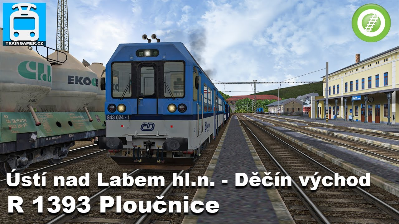 Open Rails: R 1393 Ploučnice (Ústí nad Labem hlavní nádraží - Děčín východ)