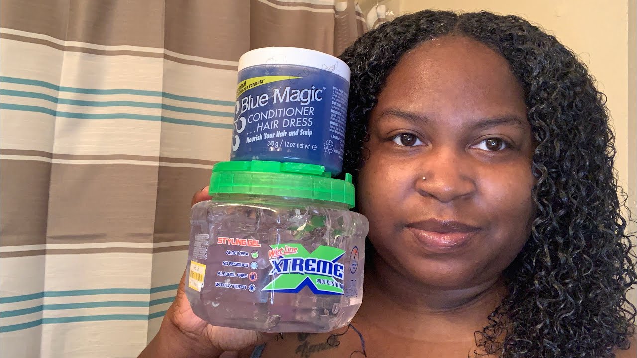 Wash n go using Blue magic and wetline xtreme