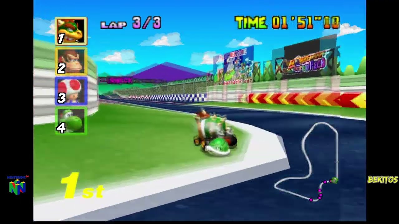 Mario Kart 64 Bomber Circuit with All Characters