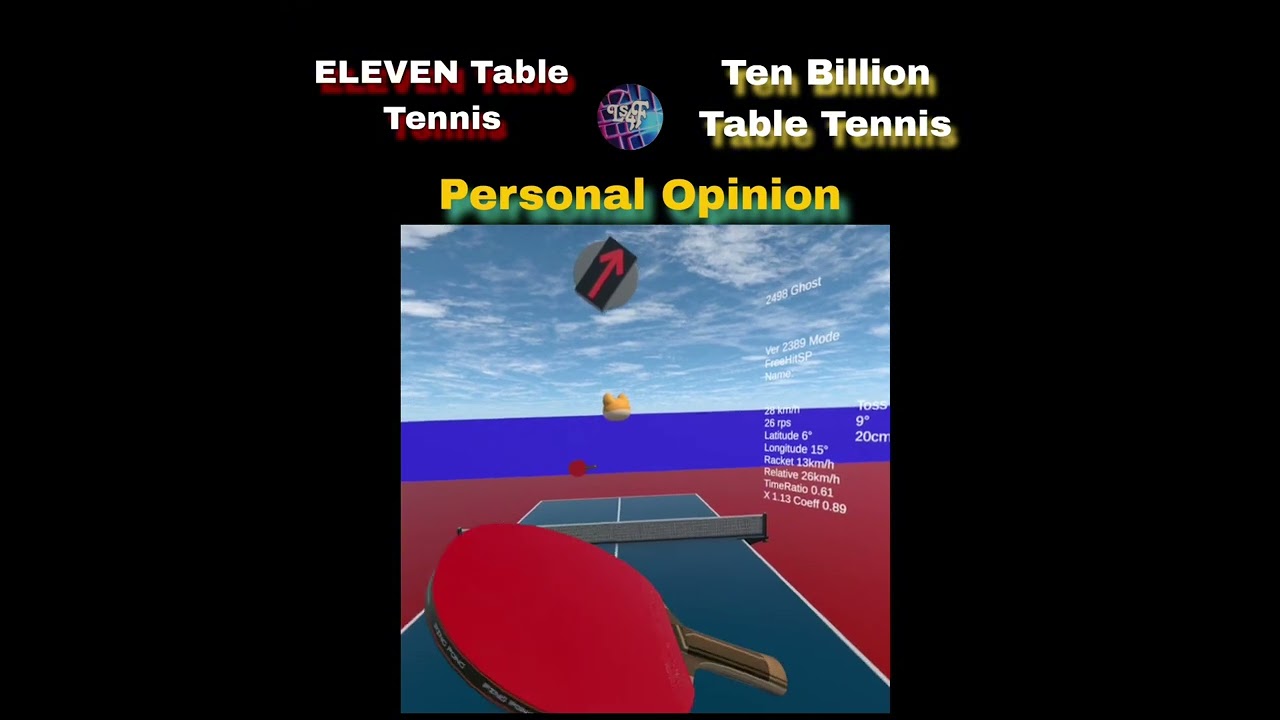 ElevenTT  and Ten Billion Table Tennis VR games: my personal perception of each as of April 2025.