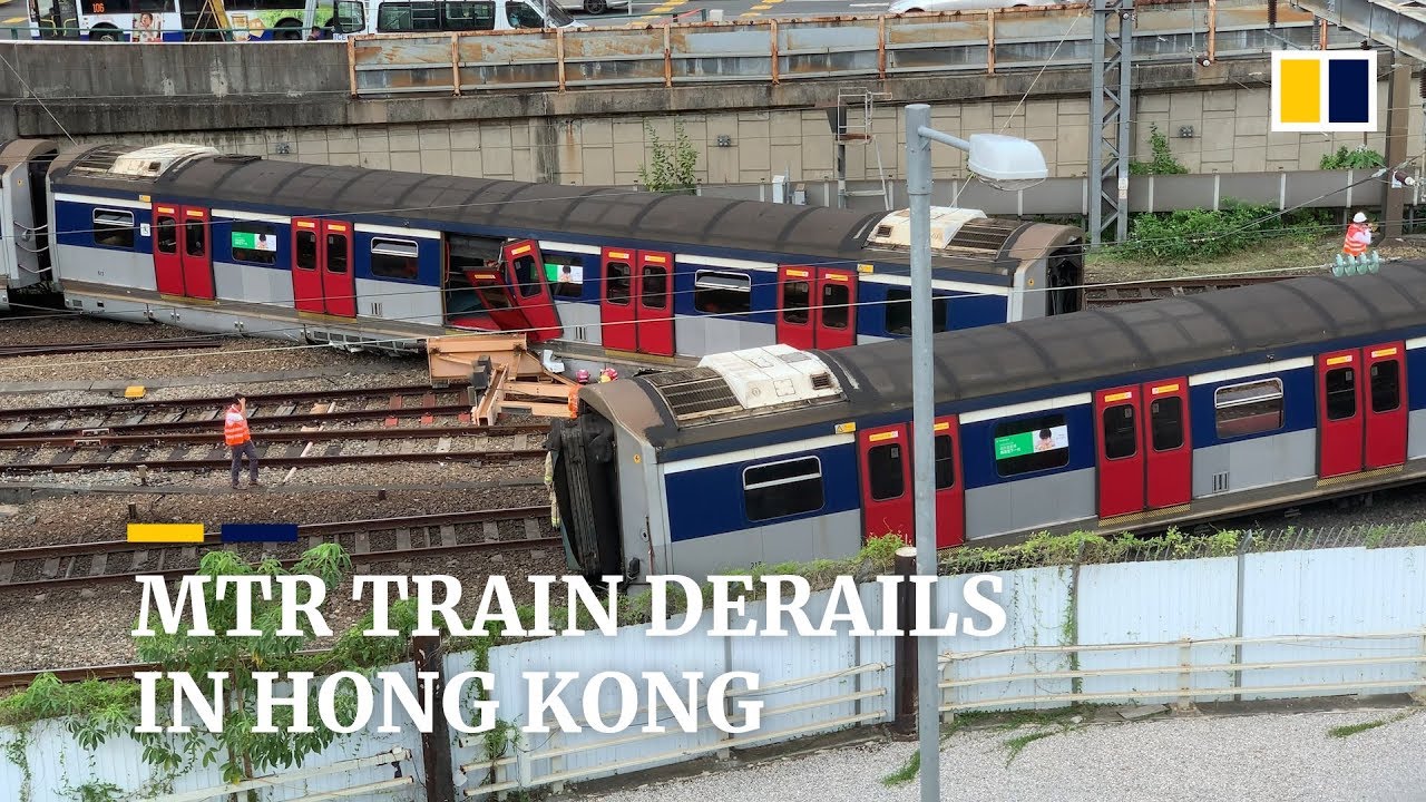 MTR train carrying passengers derails in Hong Kong