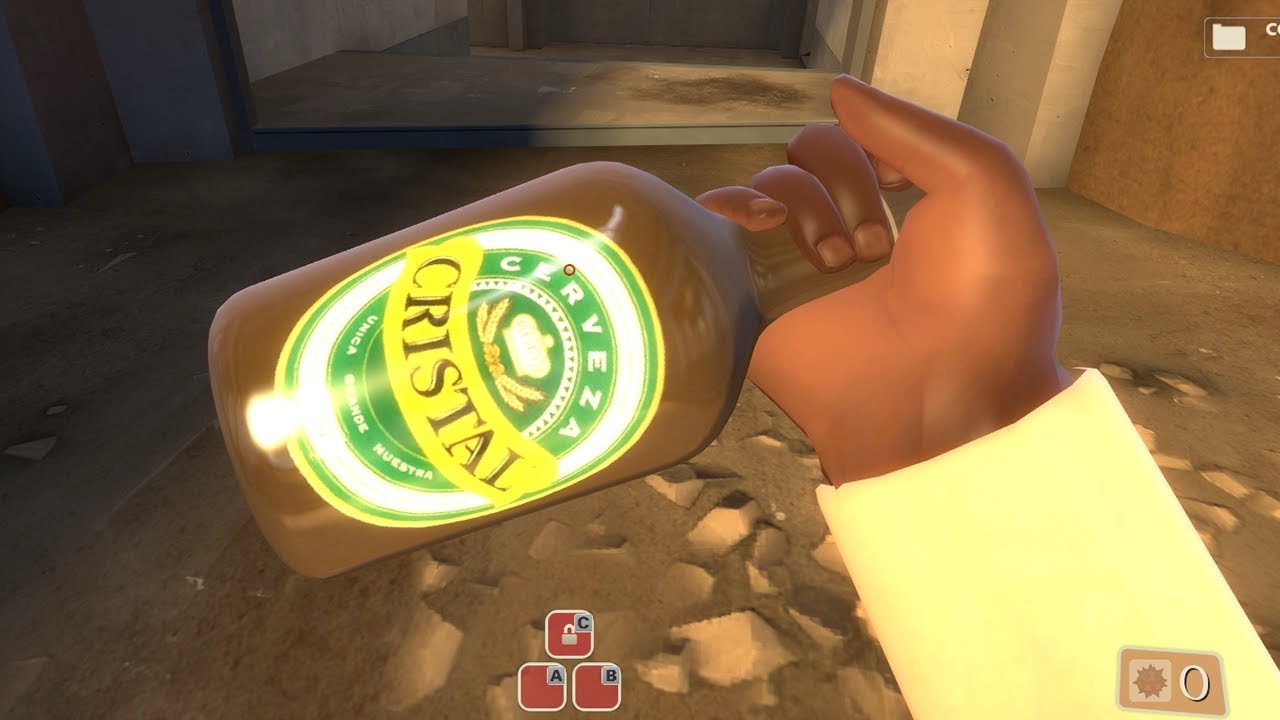 TF2 DEMOMAN DRINKS CERVEZA CRISTAL
