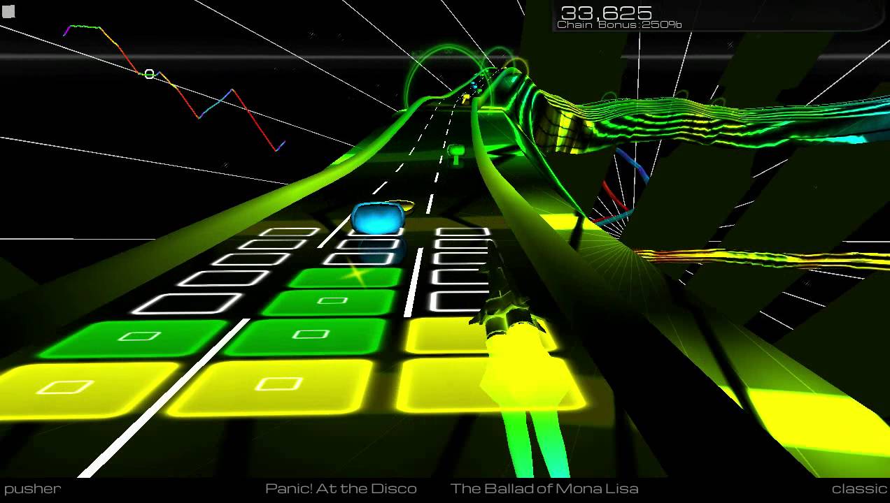 Audiosurf 2 - The Ballad of Mona Lisa (Panic! At the Disco) - Pusher