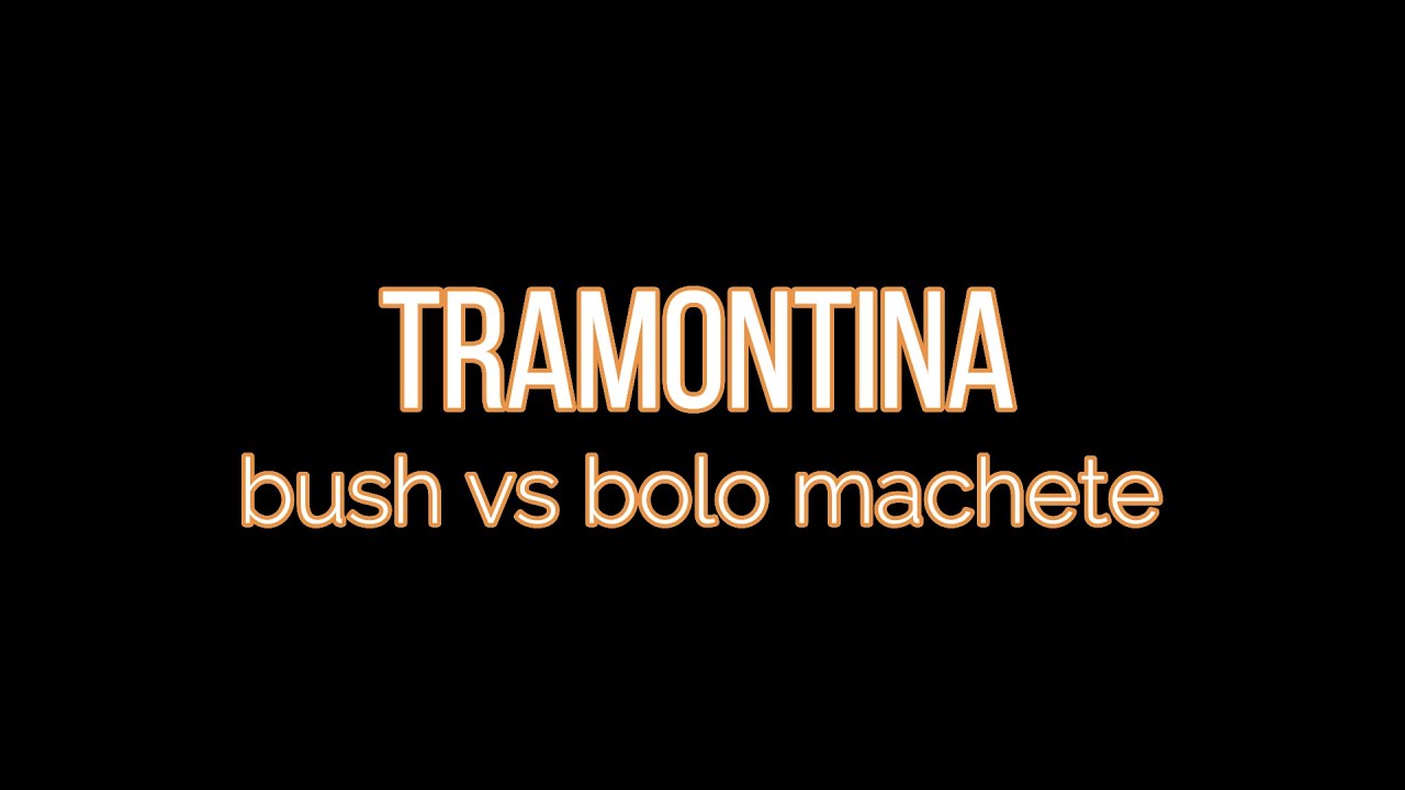 Perbandingan Tramontina Bush Machete vs Bolo Machete serta sarung Golok Tramontina.