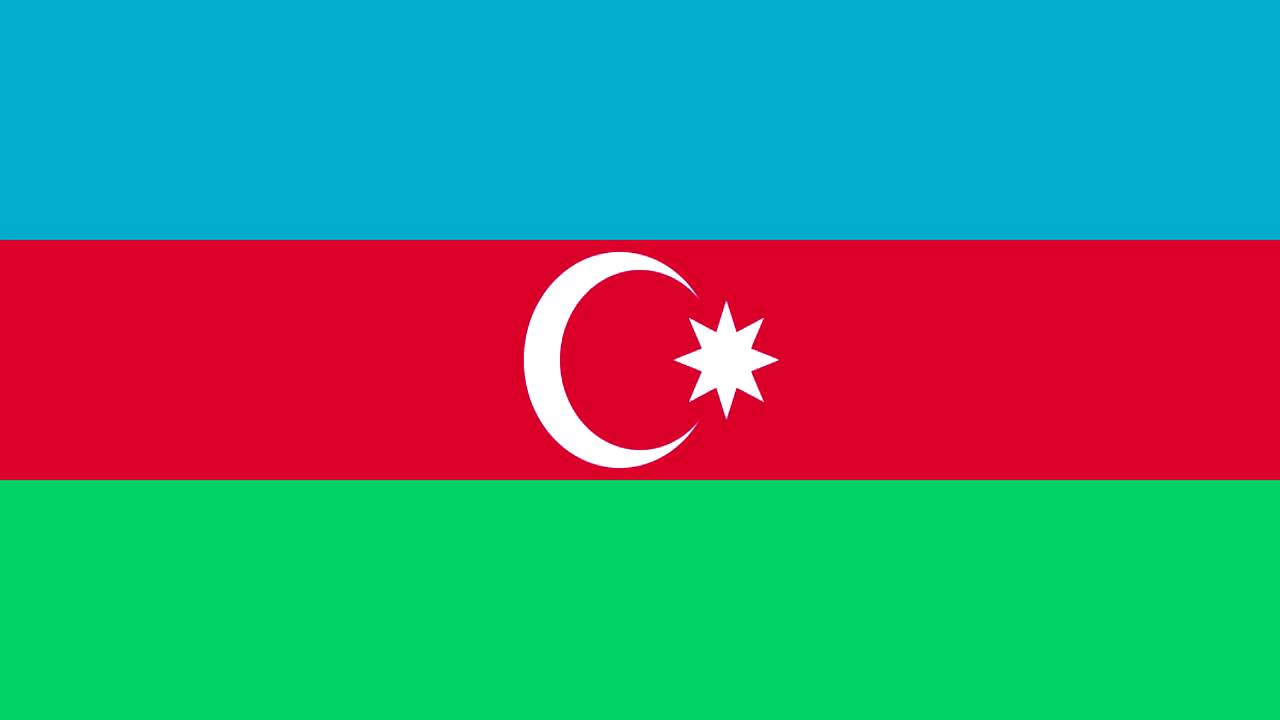 Bandera e Himno Nacional de Azerbaiy&aacute;n - Flag and National Anthem of Azerbaijan