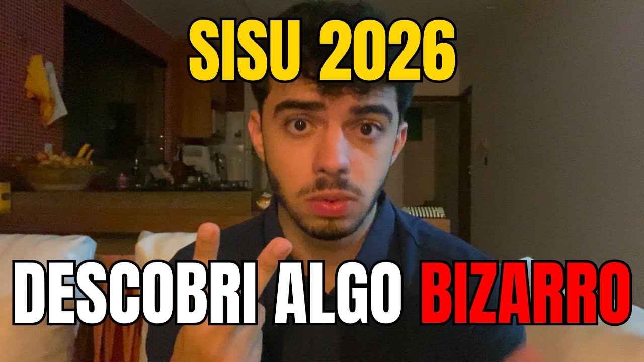 Estou PREOCUPADO como SISU 2026 (vai ser brutalizado) 