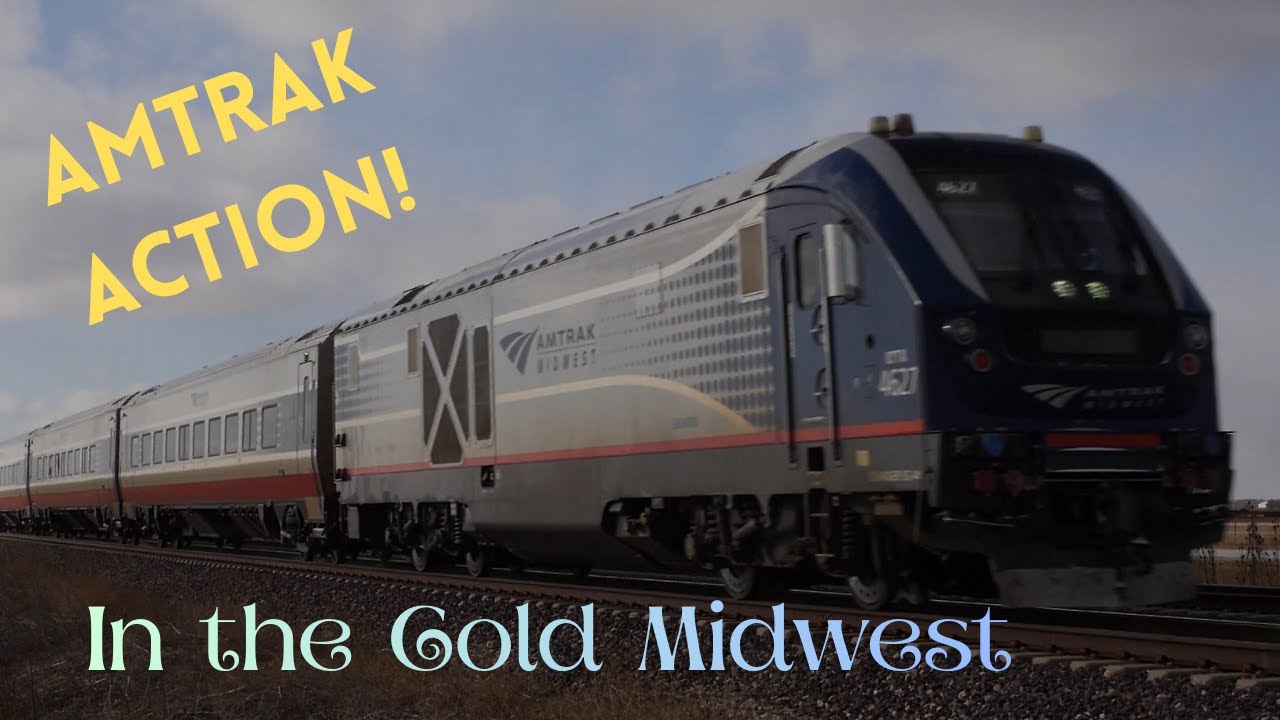 Amtrak Action in the Cold Midwestern Winter. #passengertrain #trains #railfan #amtrak