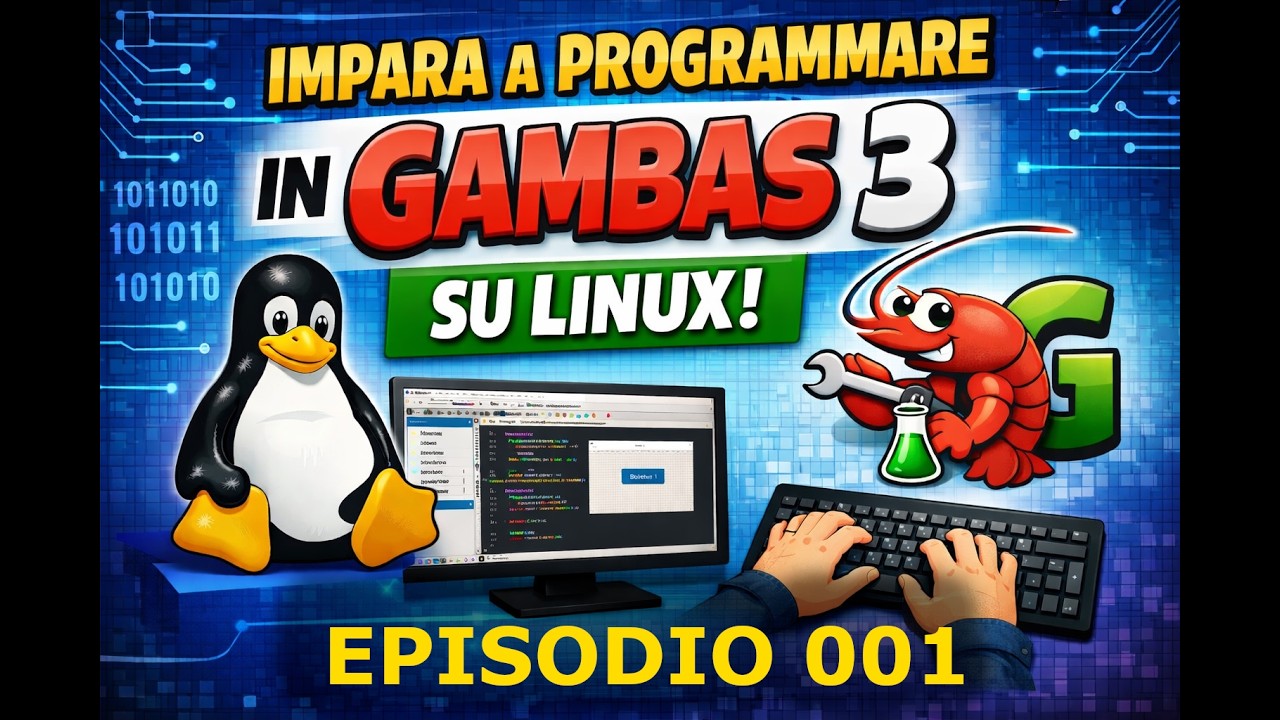 Impara a programmare in Gambas 3 su Linux episodio Uno Italiano