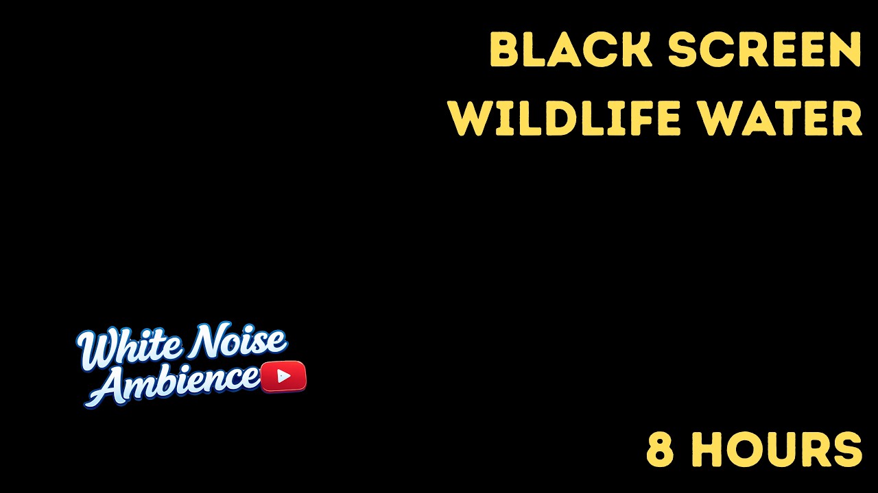 Flowing Water Sounds (Black Screen) — 8 Hours for Sleep & Focus