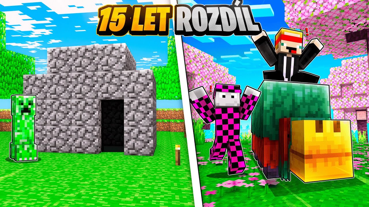 15 let MINECRAFTU 🎲 TEĎ vs DŘÍVE #1