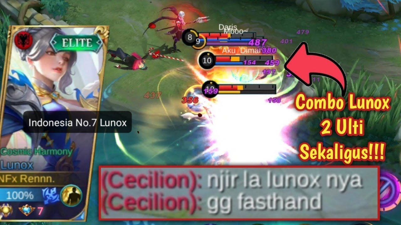 18 KILL DALAM 1 MATCH! CARA COMBO LUNOX 2 ULTI SEKALIGUS! TOP GLOBAL LUNOX GAMEPLAY - MOBILE LEGENDS