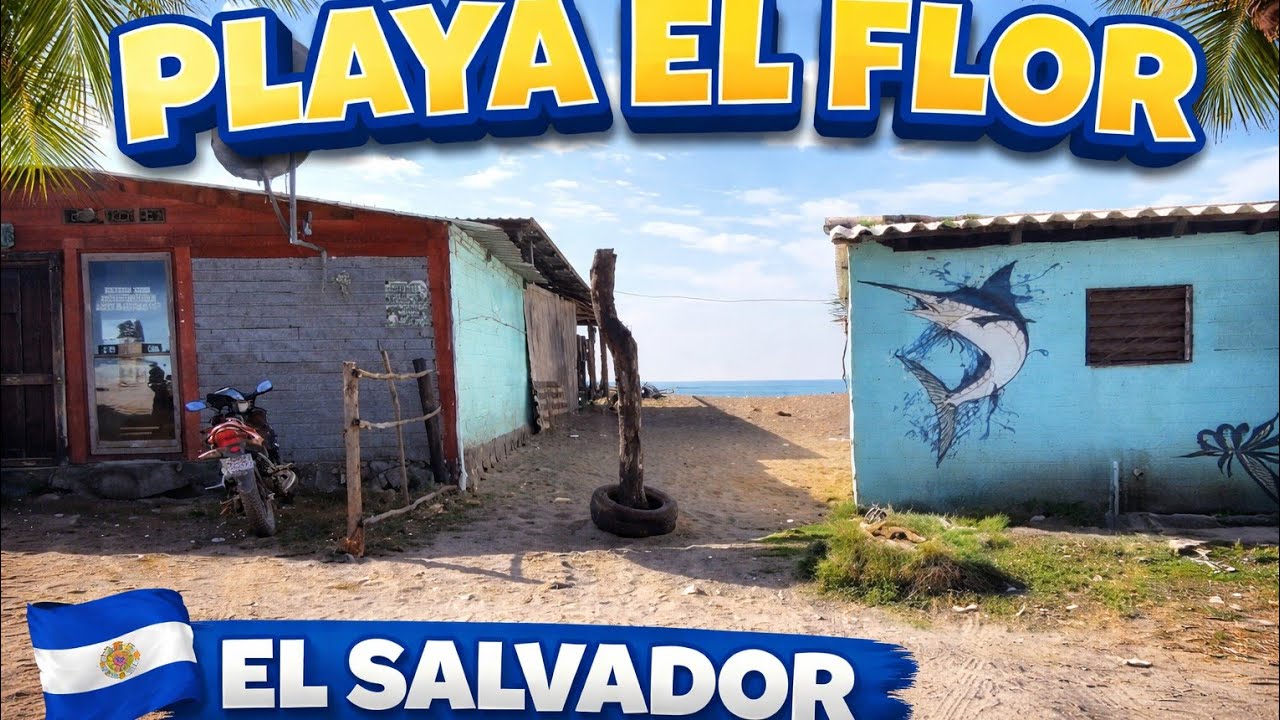 Playa y Bocana El Flor donde llegan los microbuses 
