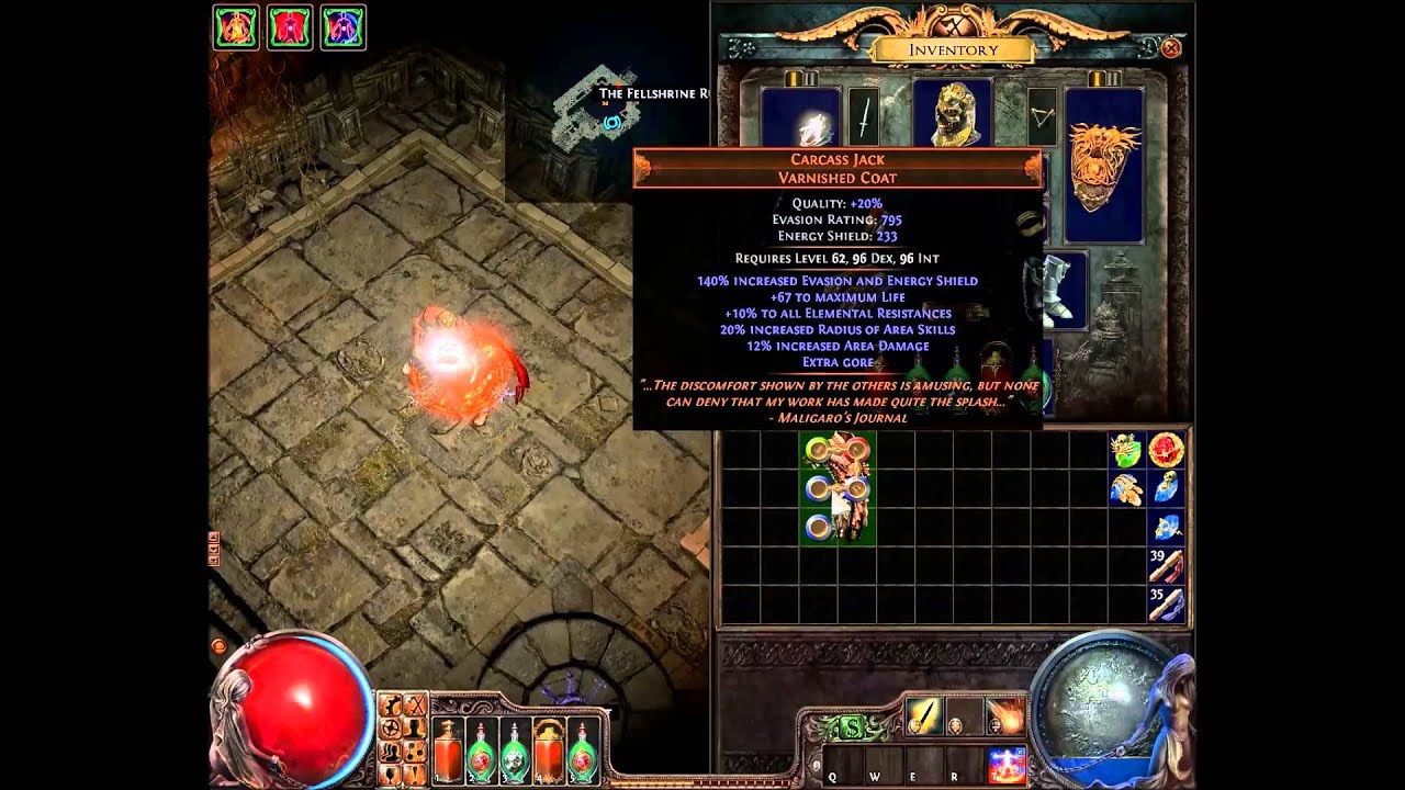 Path of Exile: Carcass Jack Unique Item