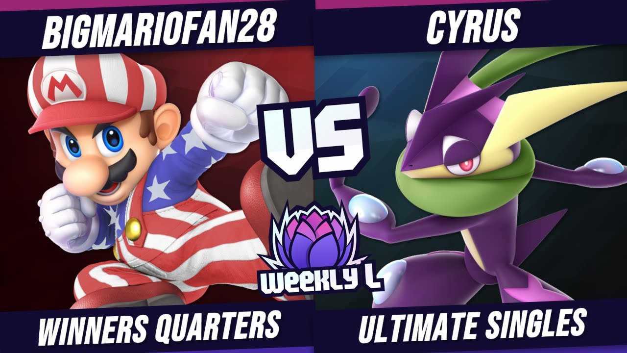Cyrus vs BigMarioFan28 - Winners Quarter-Final - Weekly L #176 | Greninja vs Mario