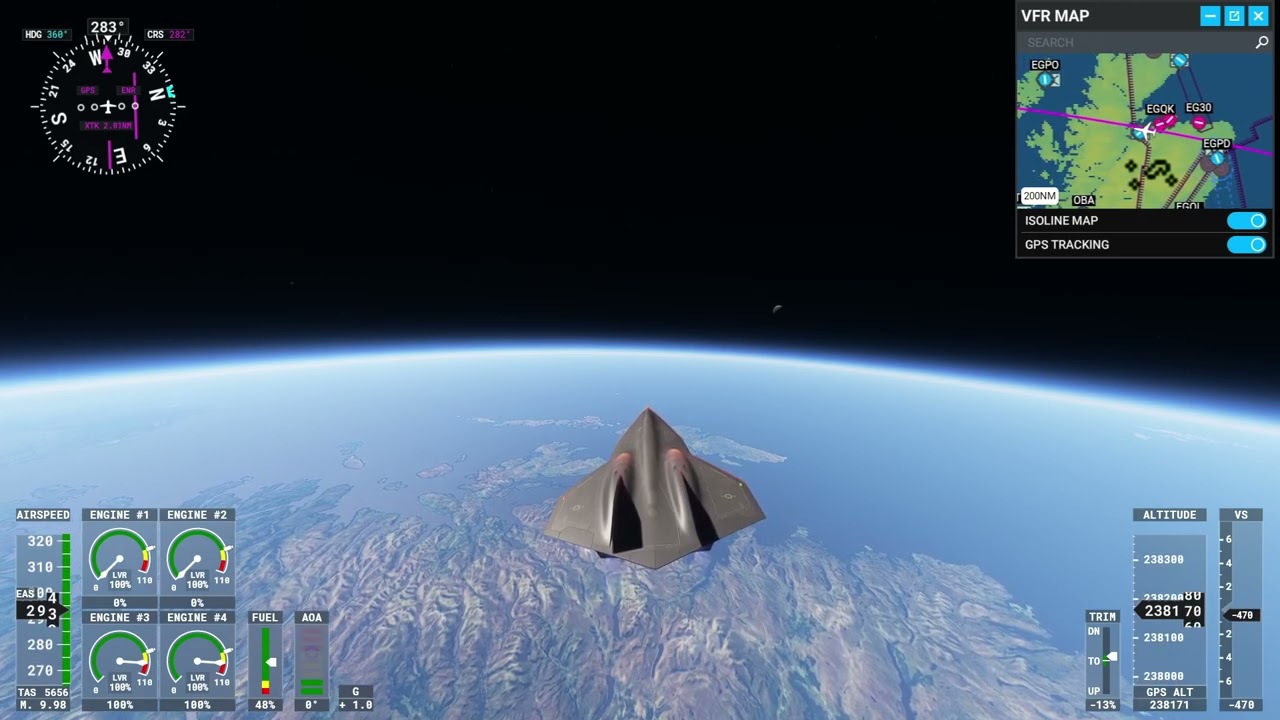 MSFS 2020 Darkstar from Poland, Warsaw to New York, Kennedy