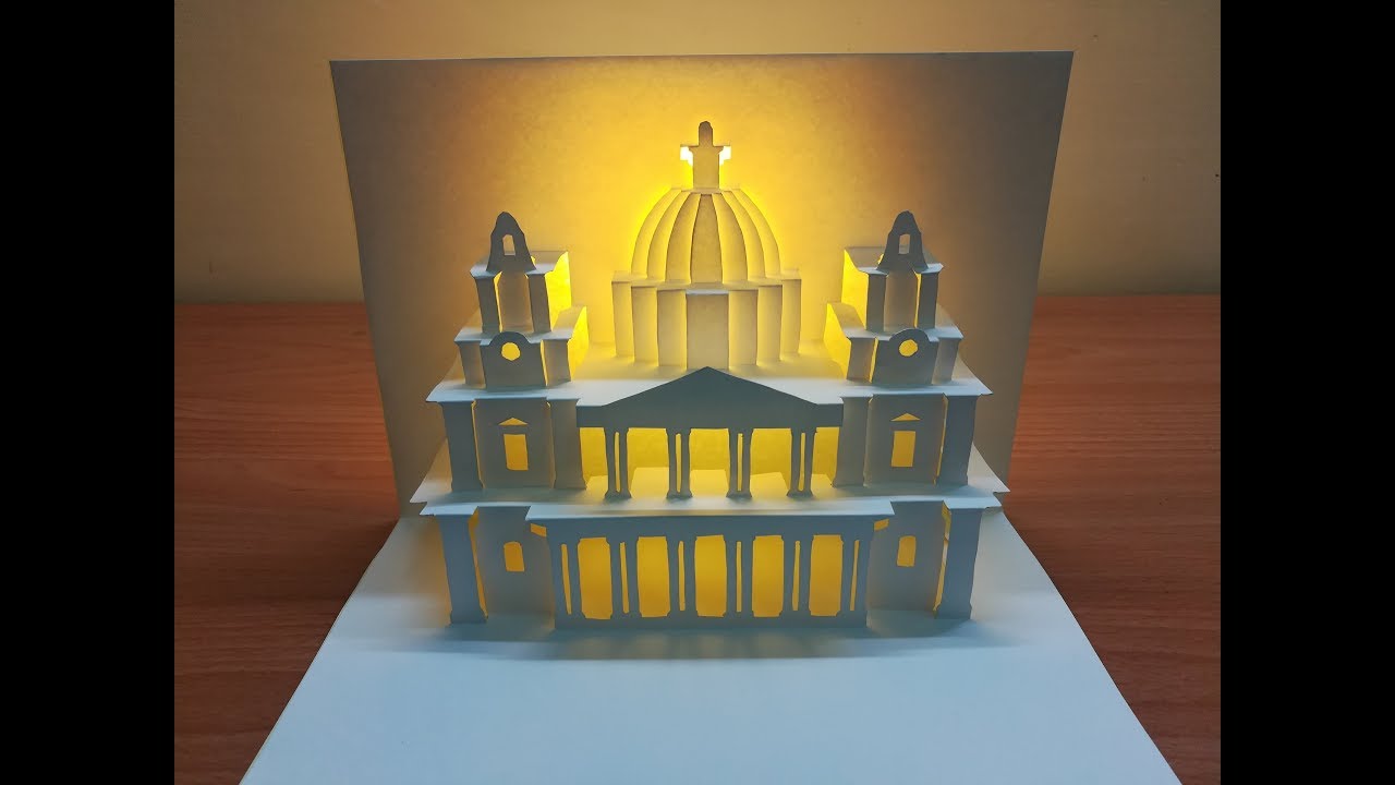 3d St Paul's Cathedral | Pop up card | Origami Architecture | paper art | kirigami art | 3d聖保羅大教堂