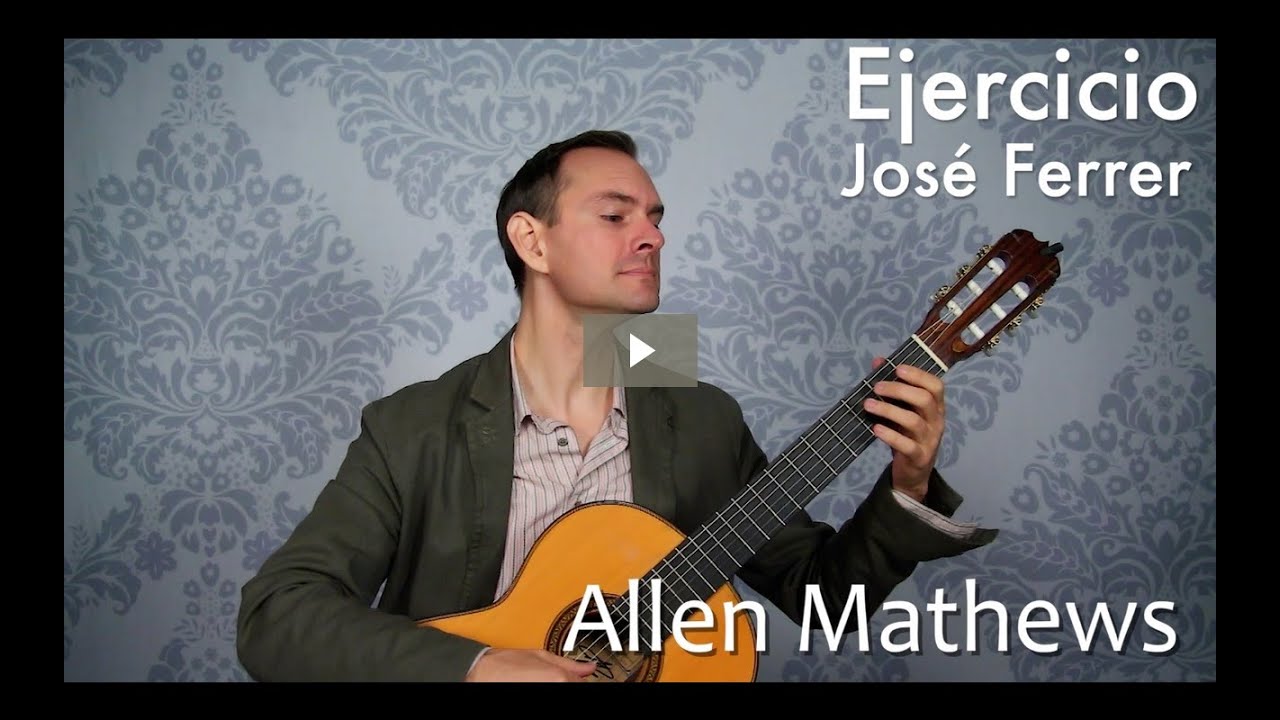 Ejercicio by José Ferrer: classical guitar lesson (Free PDF and course)