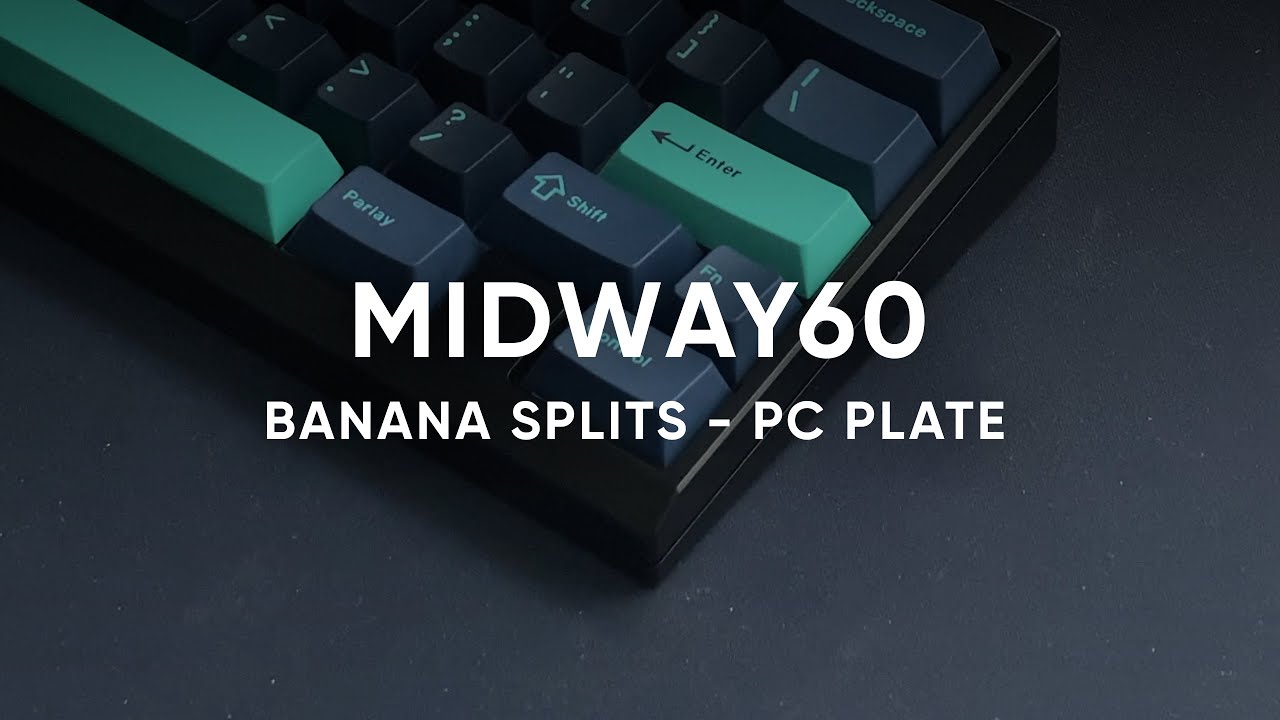 Midway60 by Bolsa Supply - Banana Splits on PC Plate - Typing Test ASMR