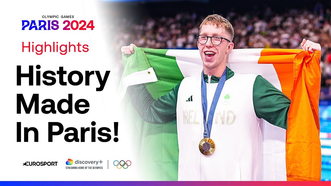 Ireland's Daniel Wiffen makes history with Olympic 800m freestyle gold 🥇 | #Paris2024 #Olympics