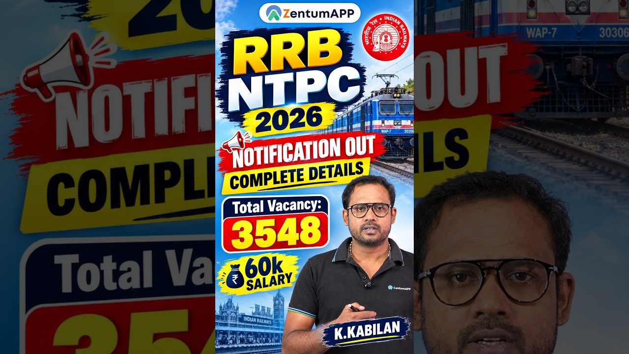 RRB NTPC 2026 NOTIFICATION #tnpsc #rrb #india #upsc #ssc #rrb2026 #trending #tamil #exam #railway