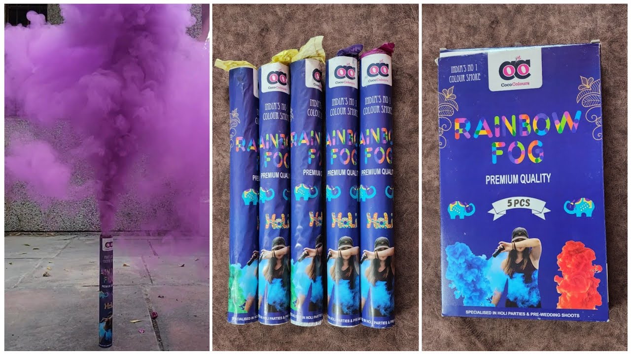 Rainbow Fog Premium Quality Holi Colours | Complete Testing | Best Holi Colours