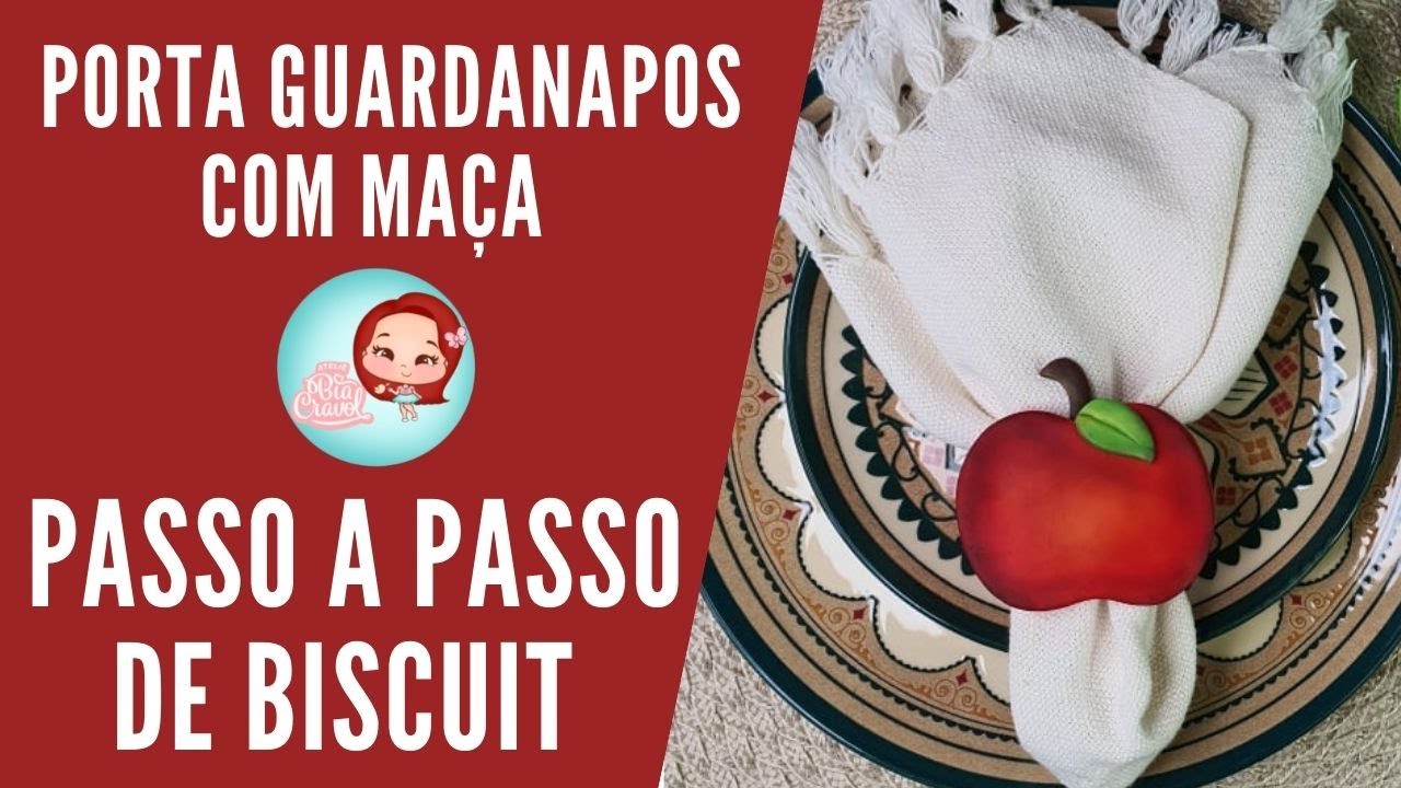 PORTA GUARDANAPOS DE BISCUIT - PASSO A PASSO - DIY com Bia Cravol
