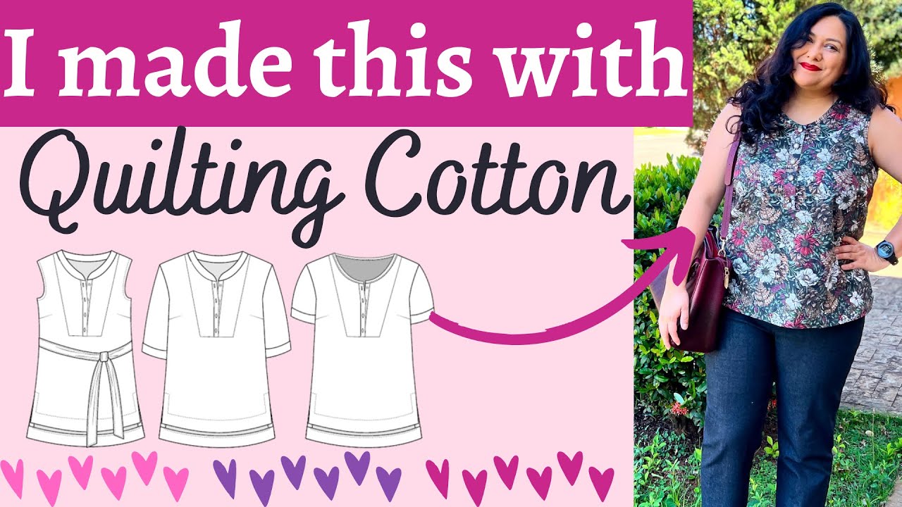 Garments with Quilting Cotton. YUP! Here's a CUTE example. Presto (Love Notions) + my teeny stash.