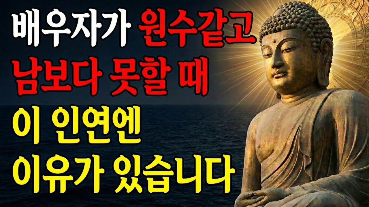 남편이 원수 같고 죽도록 미울 때, 제발 이 영상 먼저 보세요. 그 인연에는 반드시 이유가 있습니다 [부처님 말씀]