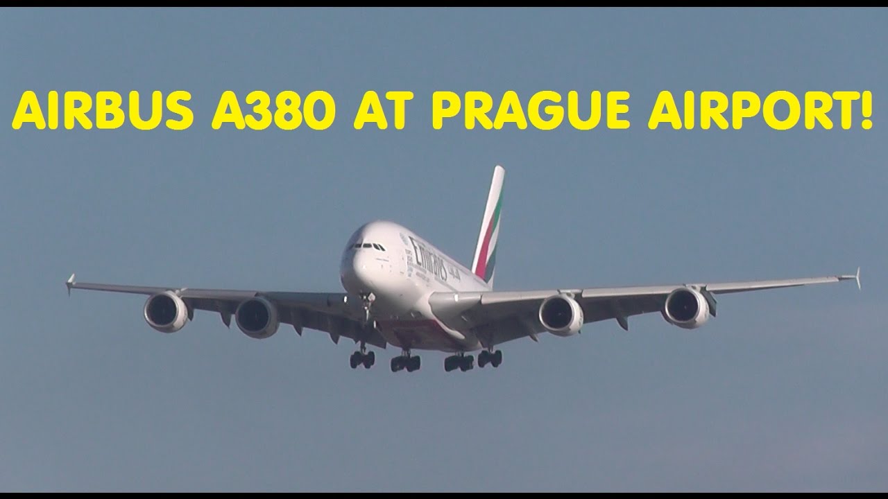 Emirates Airbus A380 (A6-EDQ) arrivals at Prague Airport, 30.12.2016