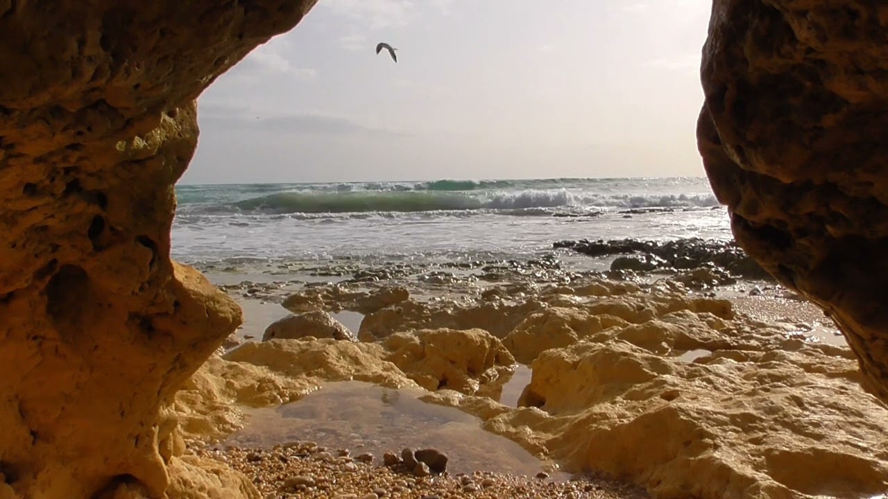 Ocean Waves Crashing - Sea Cave - Ocean Sounds