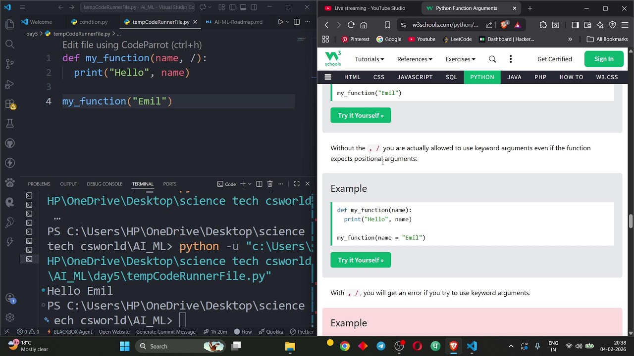 Learning AI From Zero – Python Basics | Live Study With Me | Day 5