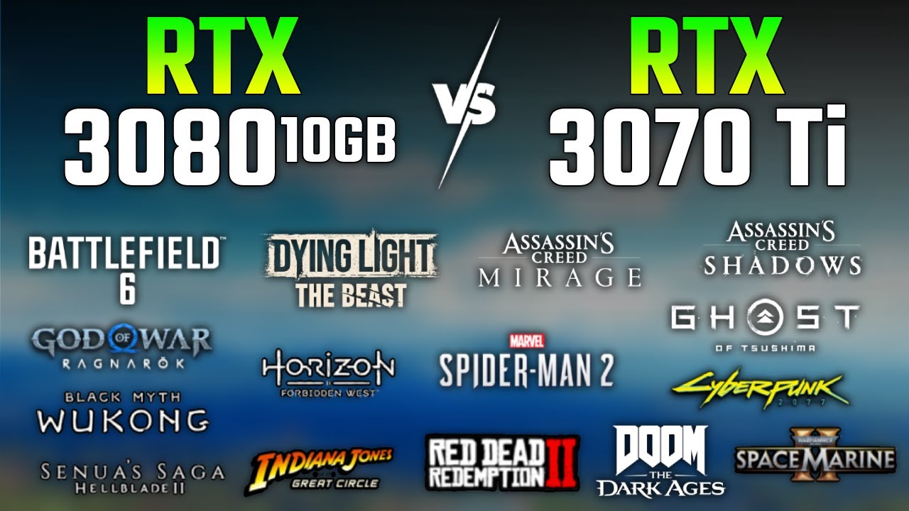 RTX 3080 против RTX 3070 Ti | Тест в 15 играх | 4K