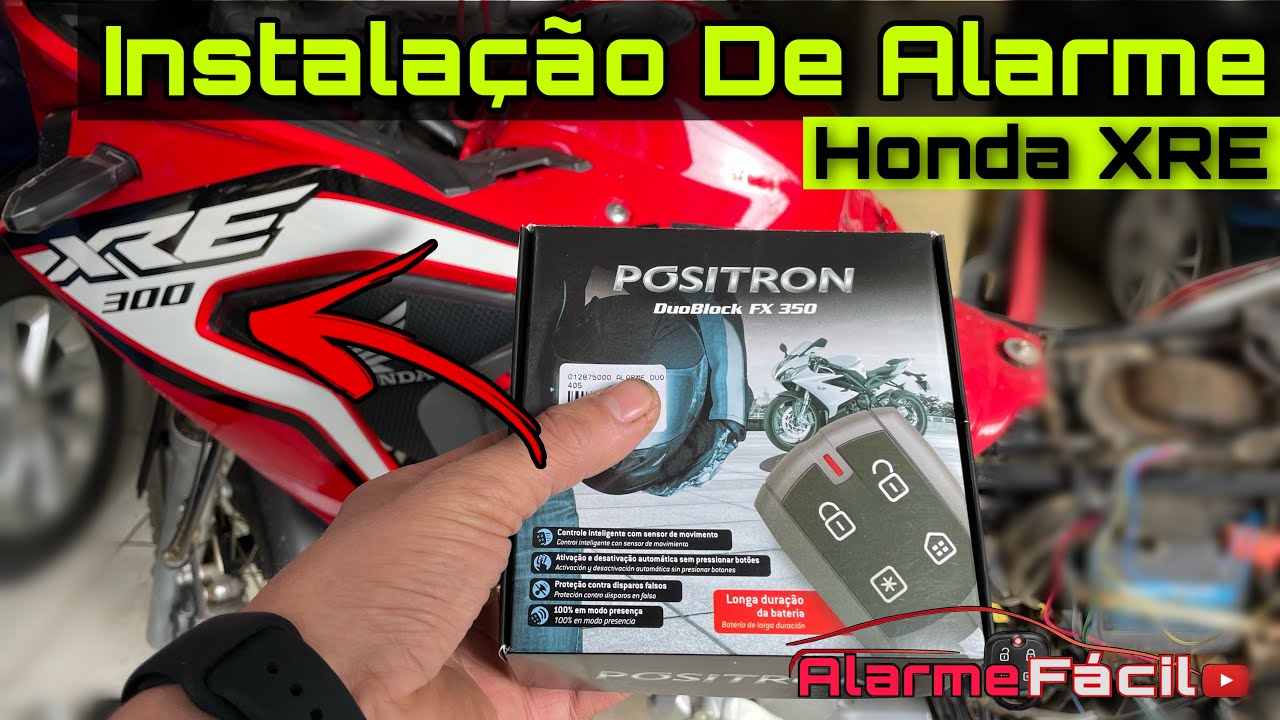 Instalação Alarme Pósitron Honda XRE