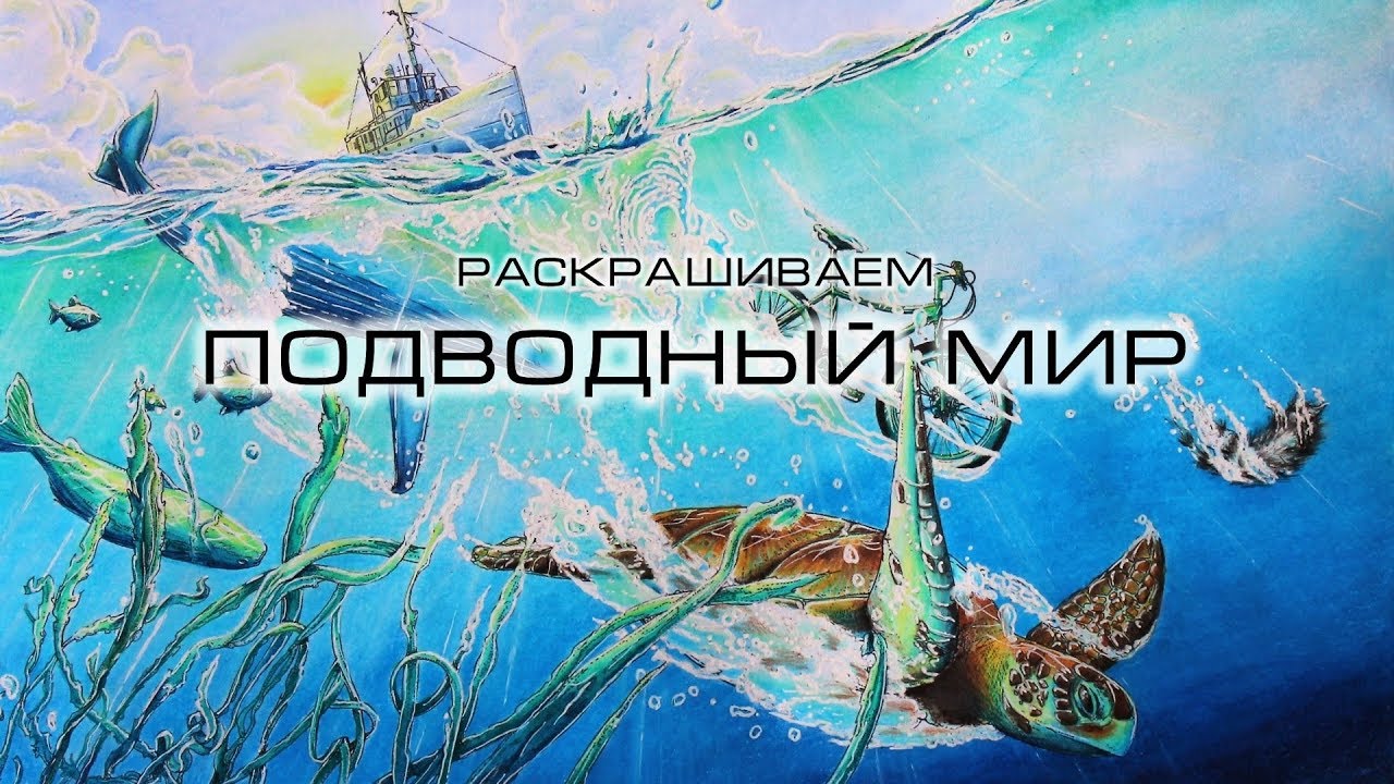 Раскрашиваем подводный мир. Раскраска-антистресс 