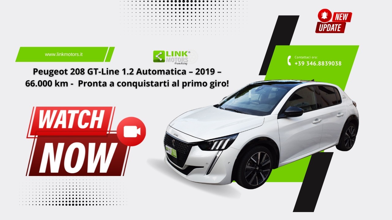 Peugeot 208 GT-Line 1.2 PureTech 100 CV Automatica – 2019!