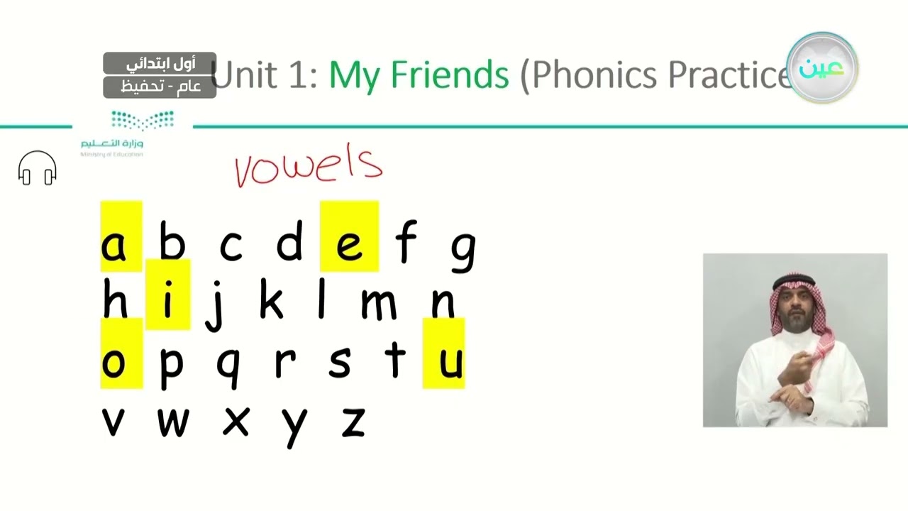 unit 1: my friends (Phonics practice 2)  - اللغة الإنجليزية - أول ابتدائي
