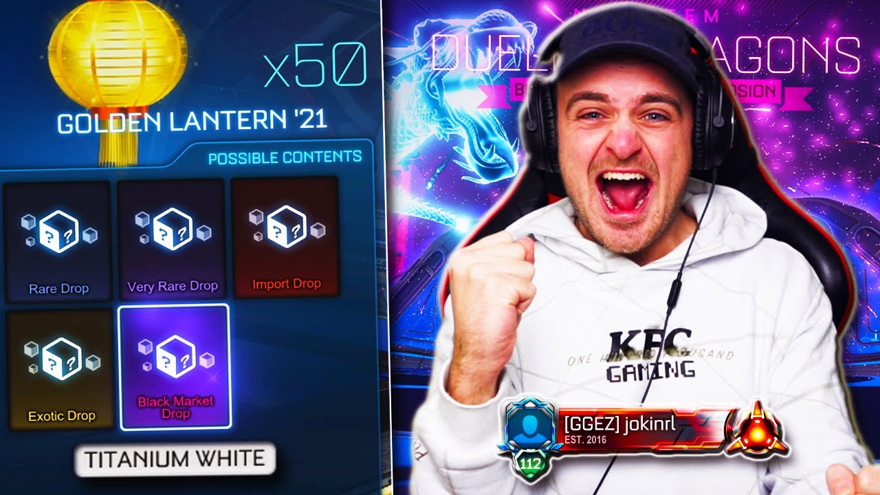 I Opened 50 GOLDEN LANTERN 2021 Crates on a FAN ACCOUNT & it turned into the BEST in Rocket League!