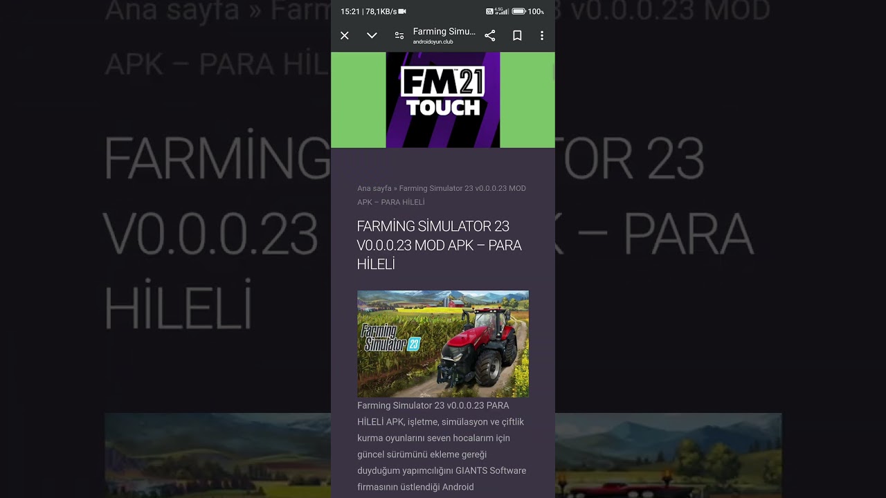 FS 23 APK NASIL İNDİRİLİR