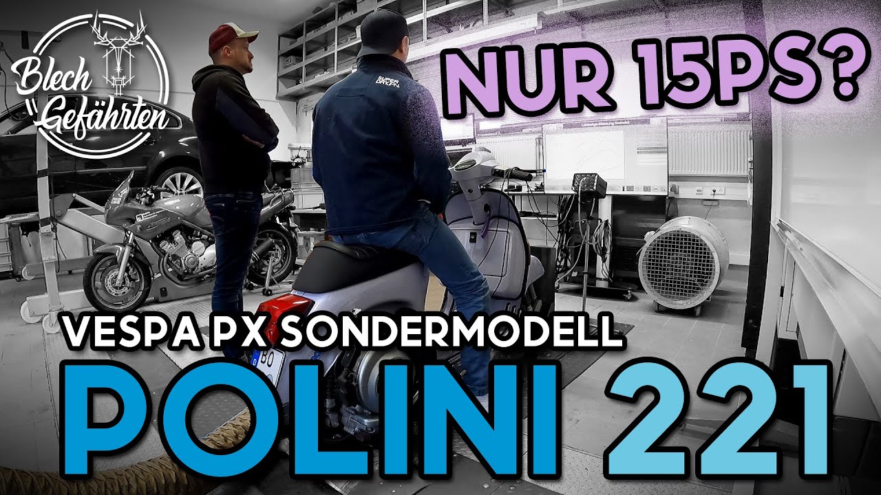 Vespa Polini 221 ccm auf dem Prüfstand | Wirklich nur 15 PS? | Roberts Vespa PX Sondermodell