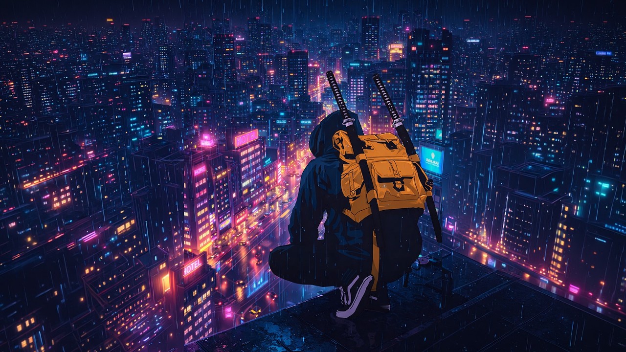 Neon Rain Over Tokyo – 2AM LoFi Study Session