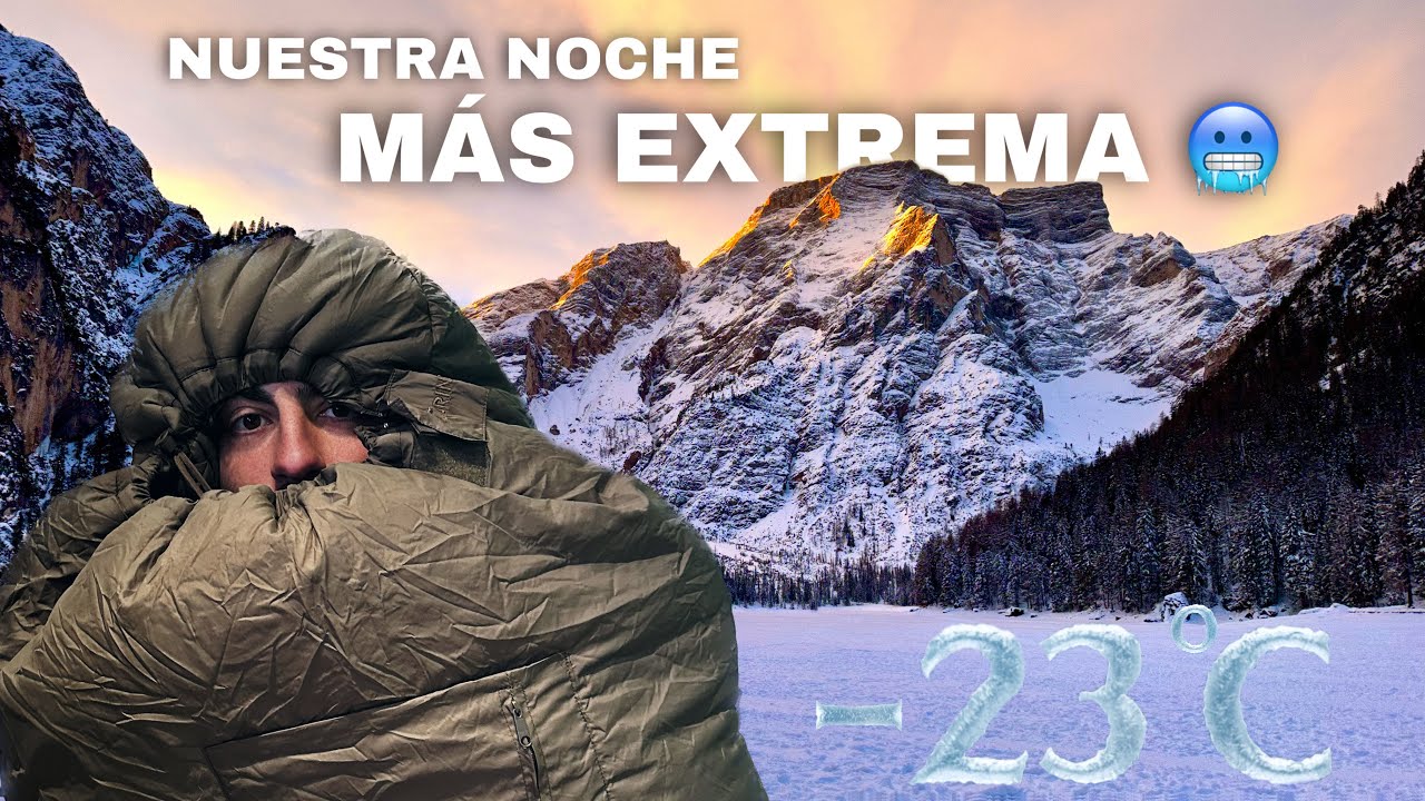 Durmiendo a -23 °C en Lago di Braies ❄️ La aventura más extrema en Dolomitas con mi gata