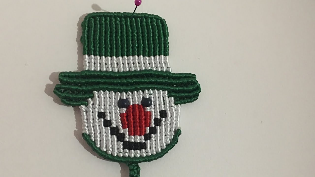 二macrame  snowman ⛄️ christmas tree pendant 小雪人
