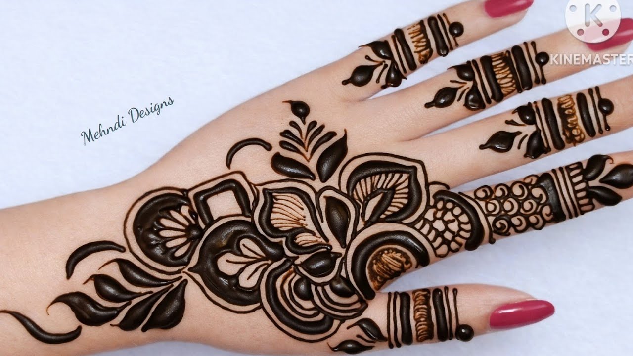Mehndi design arabic style/मेहंदी डिजाइन/Mehndi design simple/Mehandi ka design/New mehndi design