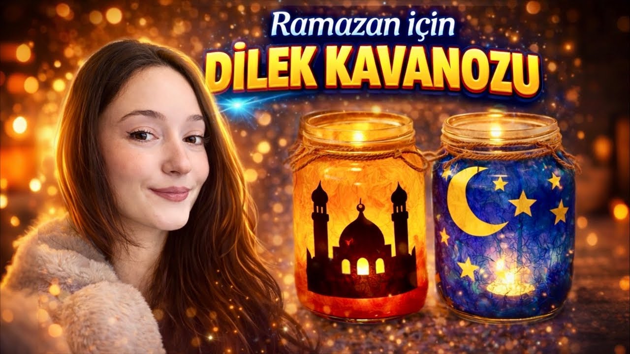 Ramazan için ışıklı dilek kavanozu yapalım ✨🤍🌙 #ramazan #etkinlik #arisakizi