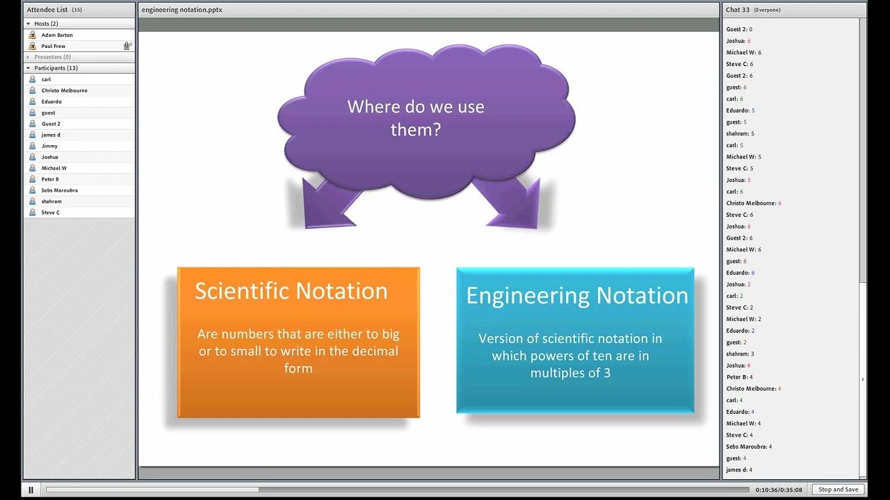engineering notation calculations