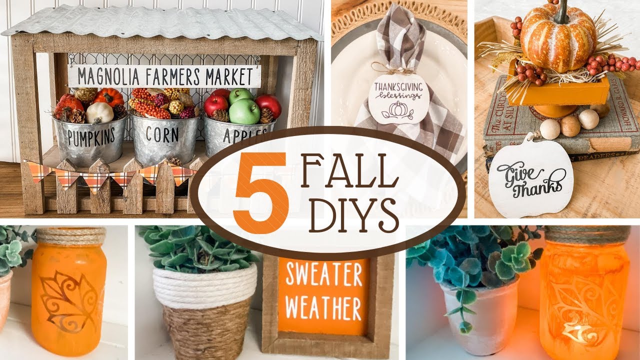 Easy FALL Decor DIYS 🍁🍁 Cricut Joy