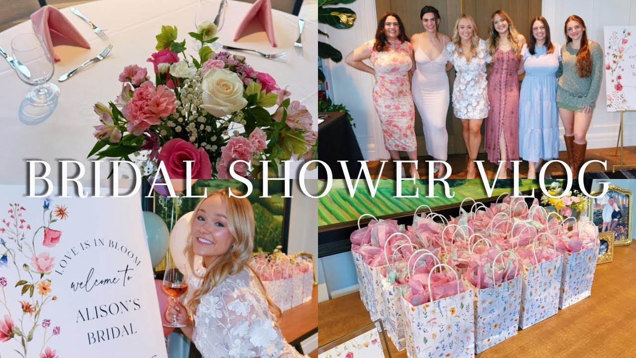 BRIDAL SHOWER VLOG | prep, glow up, getting ready, & the event