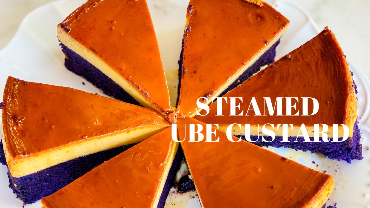 Steamed Ube Custard Cake | No-Bake Ube Custard Cake | Filipino Steamed Custard Cake Recipe